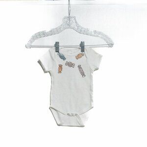 Creation Of Grace Baby Girls White Rompers Candy Print Short Sleeve Size 3-6M